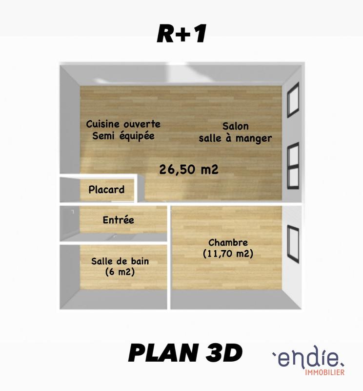 Appartement - 49 m² - 2 pièces