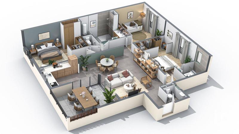 Appartement - 98 m² - 4 pièces