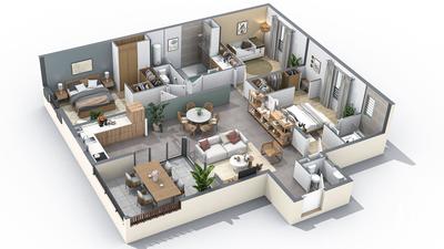 Appartement - 98 m² - 4 pièces