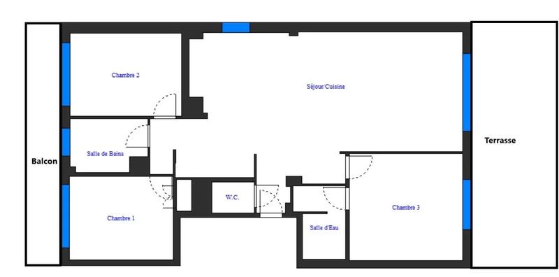 Appartement - 100 m² - 4 pièces
