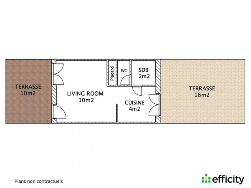Appartement - 22 m² - 1 pièce