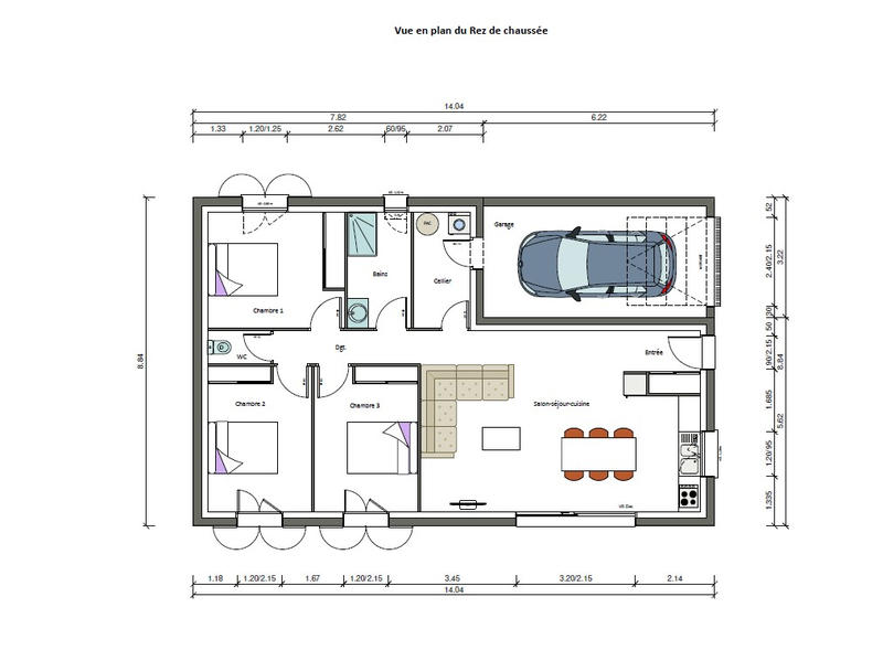 Maison - 85 m² - 4 pièces
