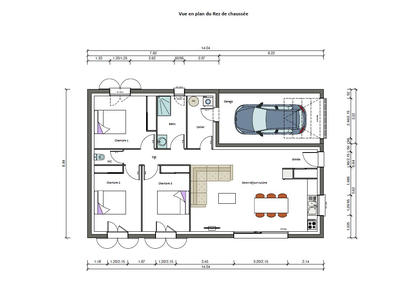 Maison - 85 m² - 4 pièces