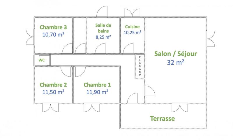 Maison - 98 m² - 4 pièces