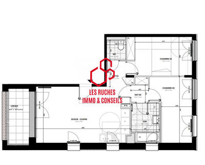 Appartement - 65 m² - 3 pièces