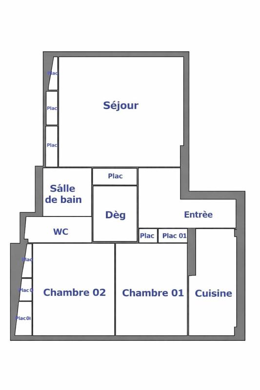 Appartement - 82 m² - 3 pièces