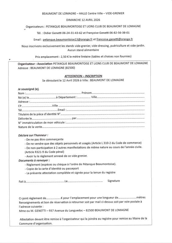 Vide greniers ,vide dressing, puériculture et vide jardin