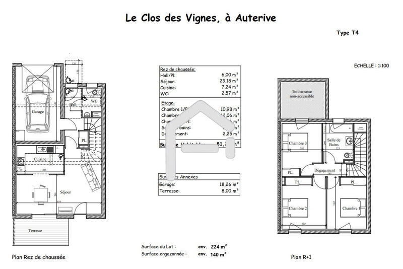 Maison - 81 m² - 4 pièces