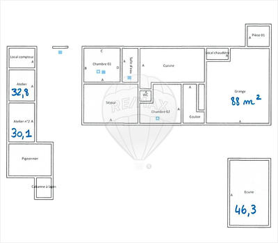 Maison ancienne - 113 m² - 5 pièces