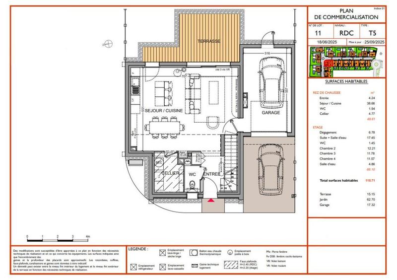 Villa - 115 m² - 5 pièces