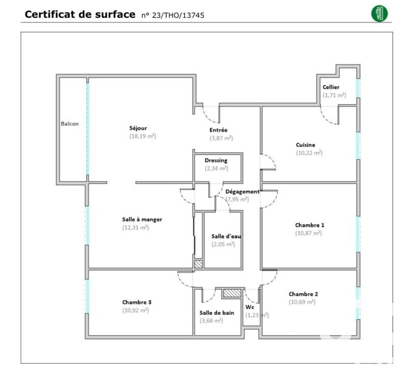 Appartement - 96 m² - 5 pièces