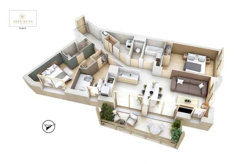 Appartement - 82 m² - 4 pièces