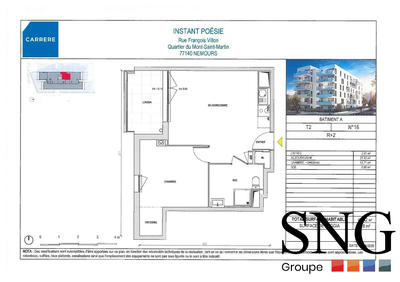 Appartement - 43 m² - 2 pièces