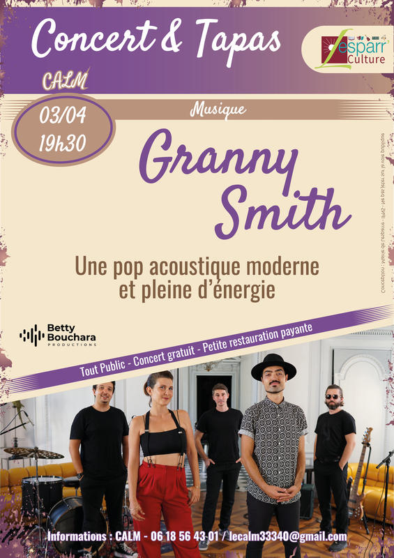 Concert &amp; Tapas avec "Granny Smith"