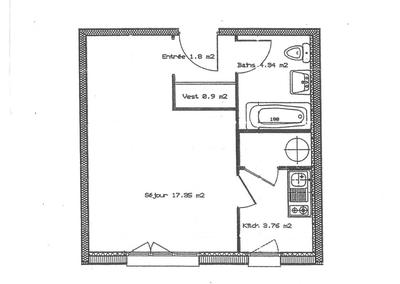 Appartement - 29 m² - 1 pièce