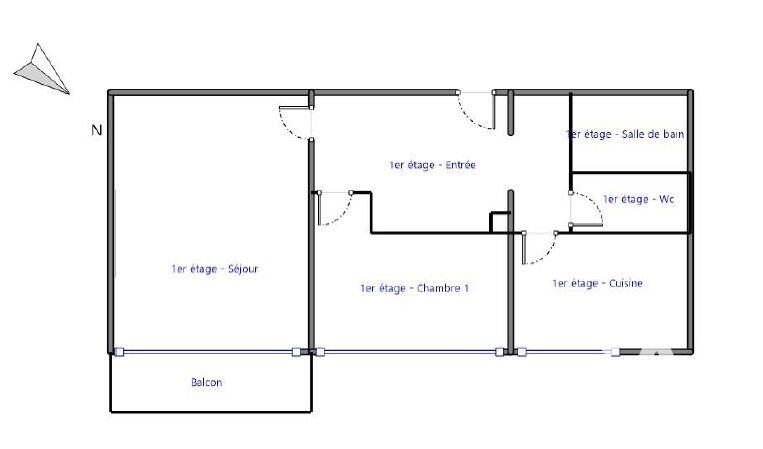 Appartement - 49 m² - 3 pièces