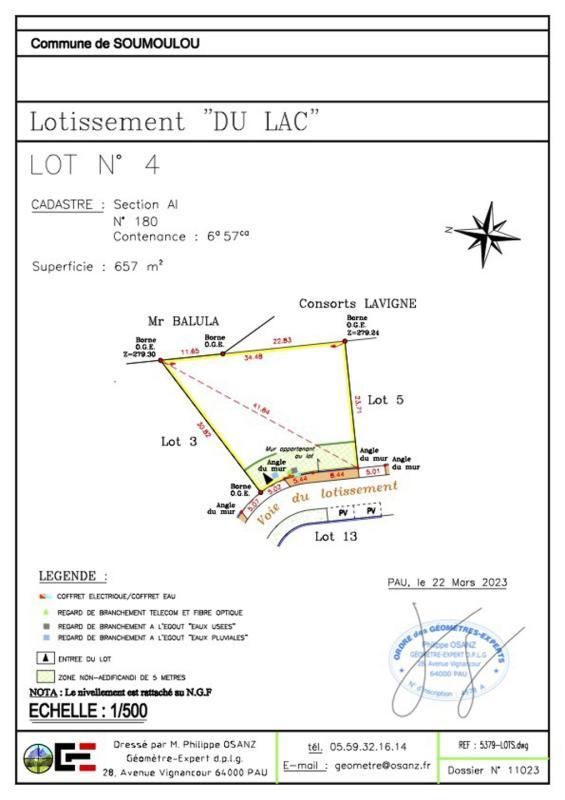 Terrain constructible - 545 m²