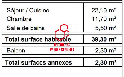 Appartement - 40 m² - 2 pièces