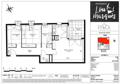 Appartement - 68 m² - 3 pièces