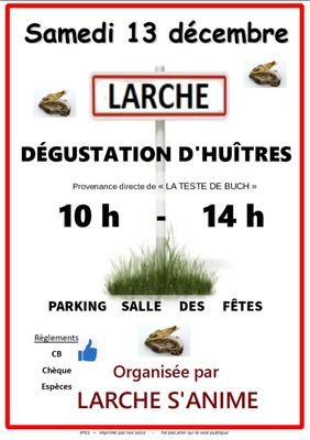 Les huîtres de Noël à Larche