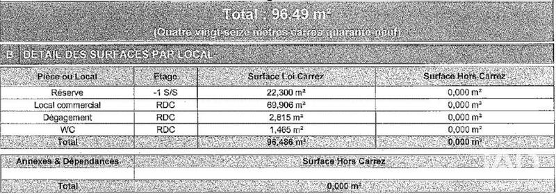 Local commercial - 97 m²