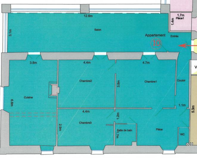 Appartement - 138 m² - 4 pièces