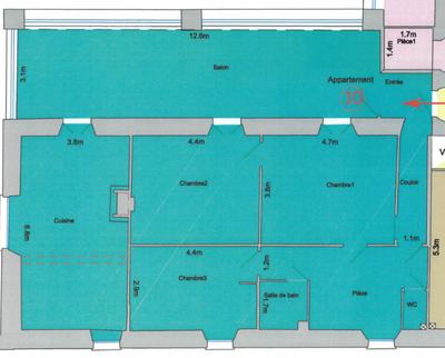 Appartement - 138 m² - 4 pièces