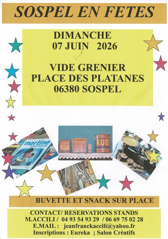 Vide grenier sospel en fêtes