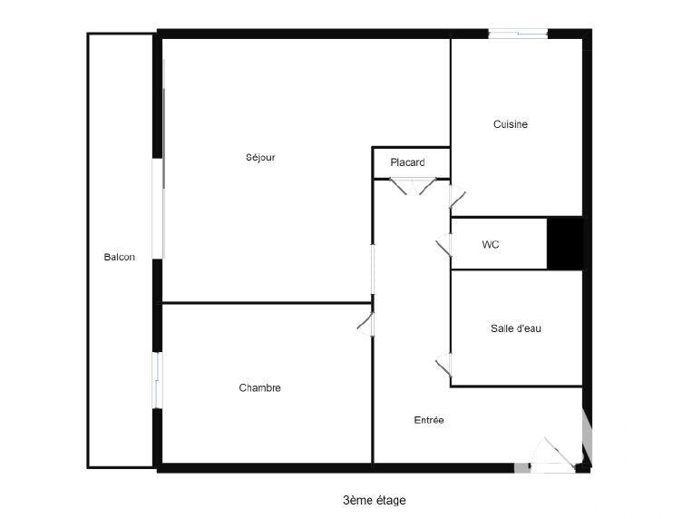 Appartement - 46 m² - 2 pièces