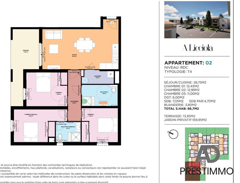 Appartement - 87 m² - 4 pièces