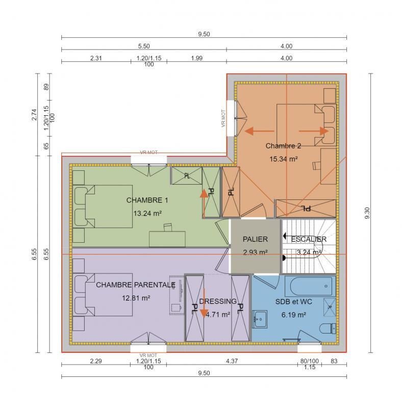 Maison - 114 m² - 1 pièce