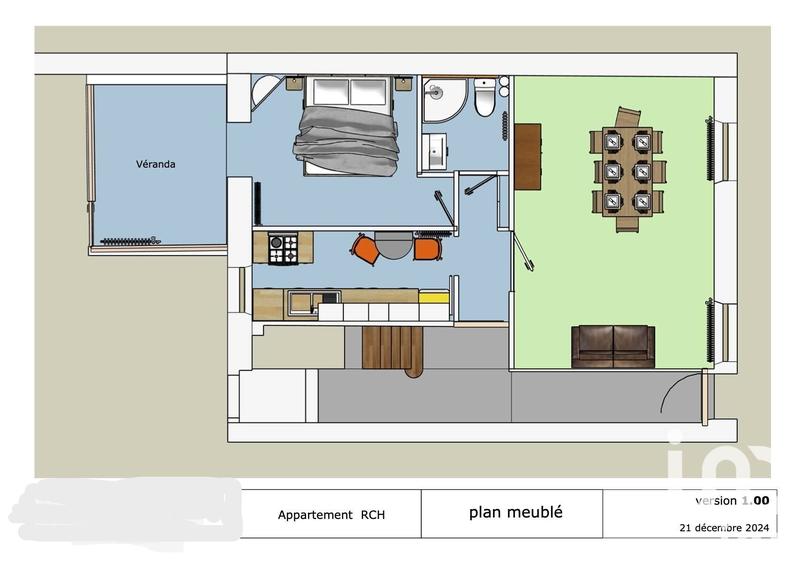 Appartement - 57 m² - 2 pièces