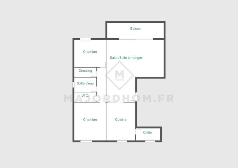 Appartement - 80 m² - 3 pièces