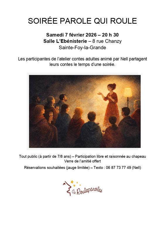 Soirée Parole qui roule à l'Ébénisterie