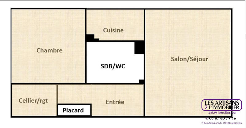 Appartement - 46 m² - 2 pièces