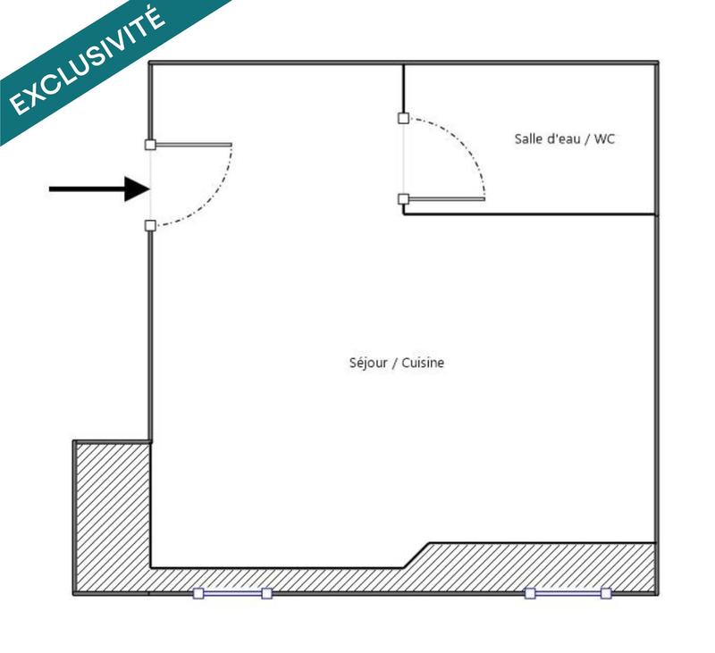 Appartement - 25 m² - 1 pièce