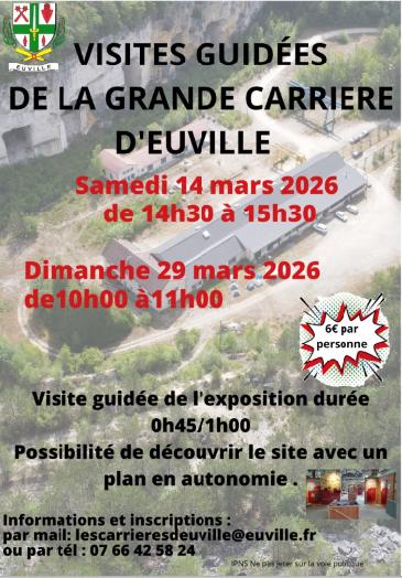 Visites guidées - Grande carrière d'Euville