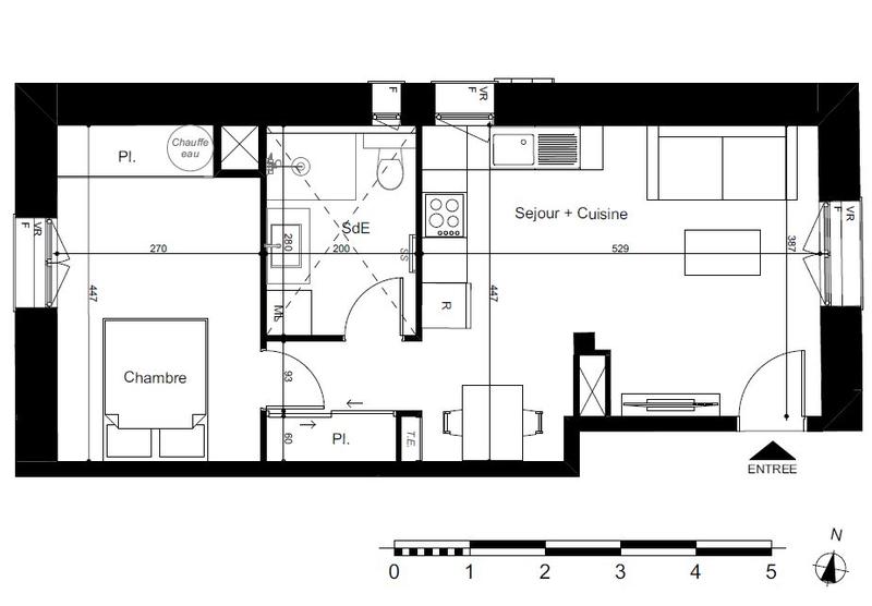 Appartement - 41 m² - 2 pièces