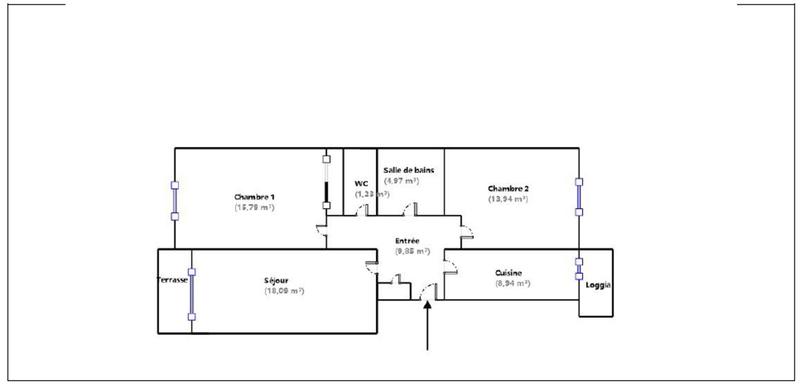 Appartement - 73 m² - 3 pièces
