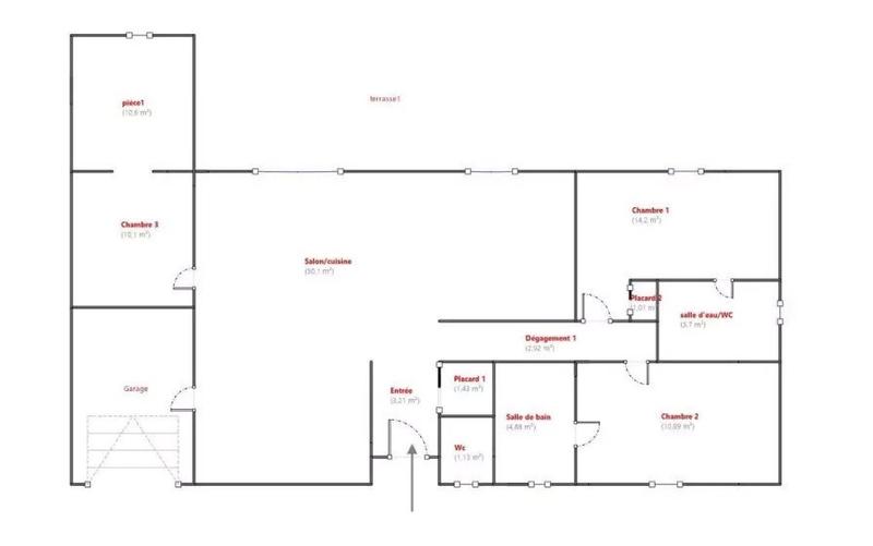 Maison - 116 m² - 4 pièces