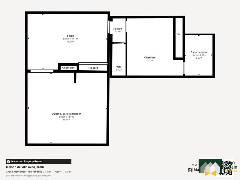 Maison - 57 m² - 2 pièces