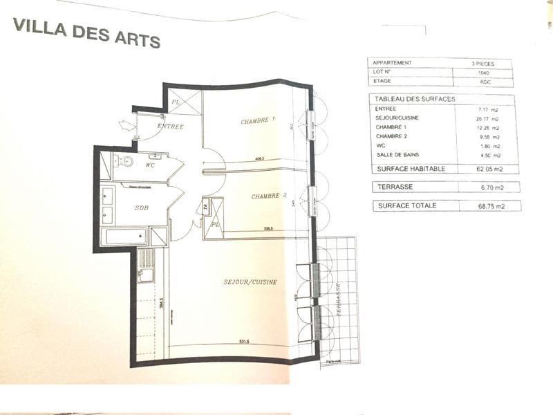 Appartement - 63 m² - 3 pièces