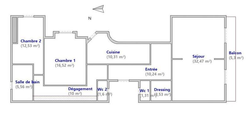 Appartement - 109 m² - 4 pièces