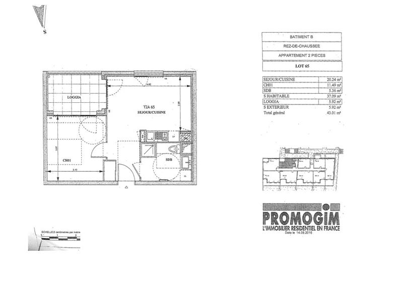 Appartement - 37 m² - 2 pièces