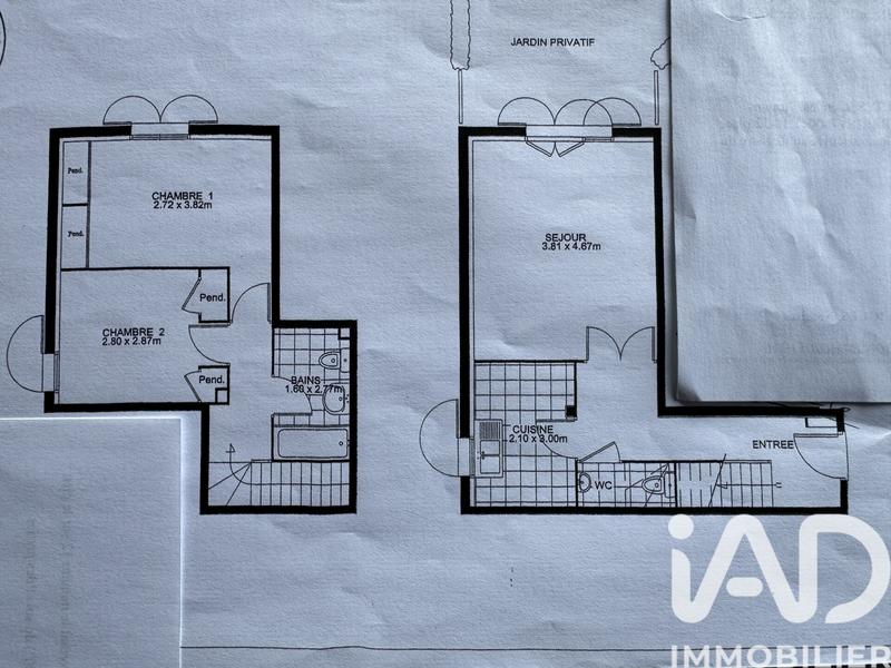 Duplex - 63 m² - 3 pièces