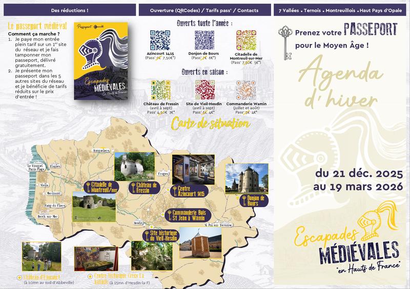 Agenda d'Hiver Escapades Médiévales en Hauts de France