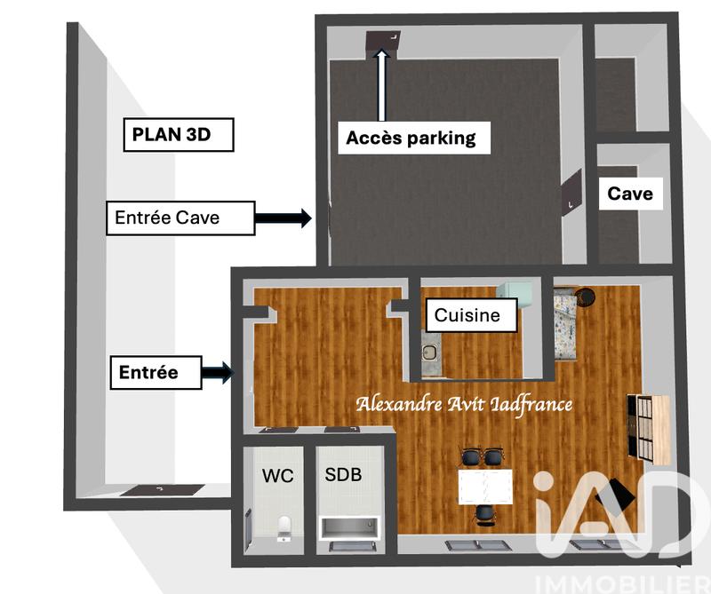 Appartement - 30 m² - 1 pièce