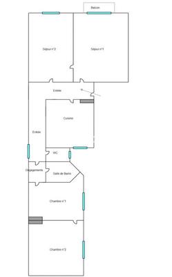 Appartement - 93 m² - 4 pièces