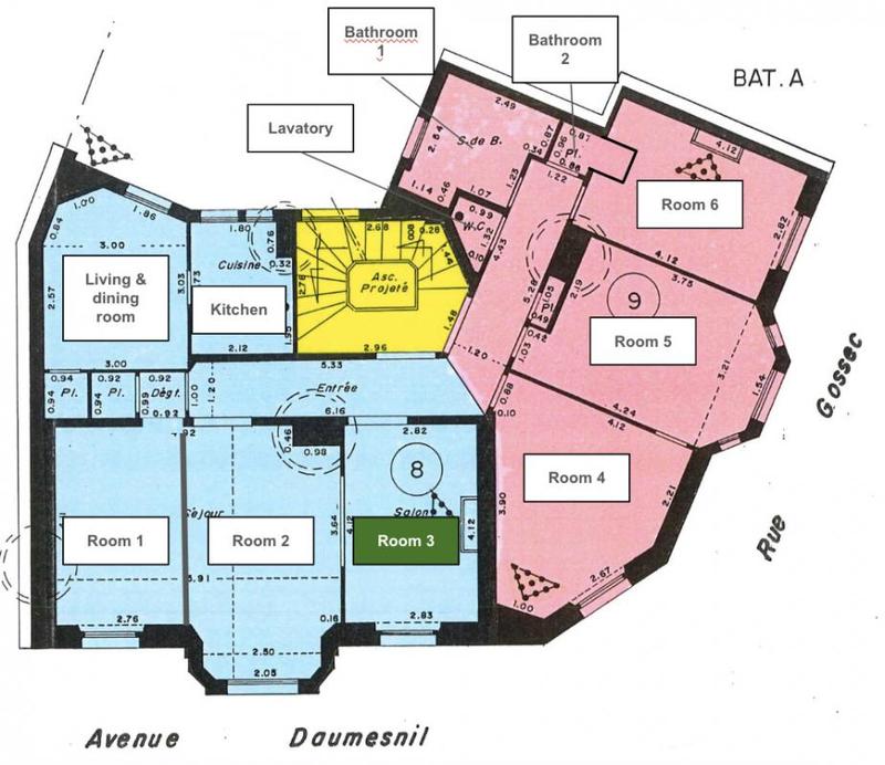 Chambre - 15 m² - 1 pièce