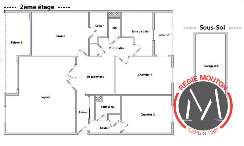 Appartement - 99 m² - 3 pièces